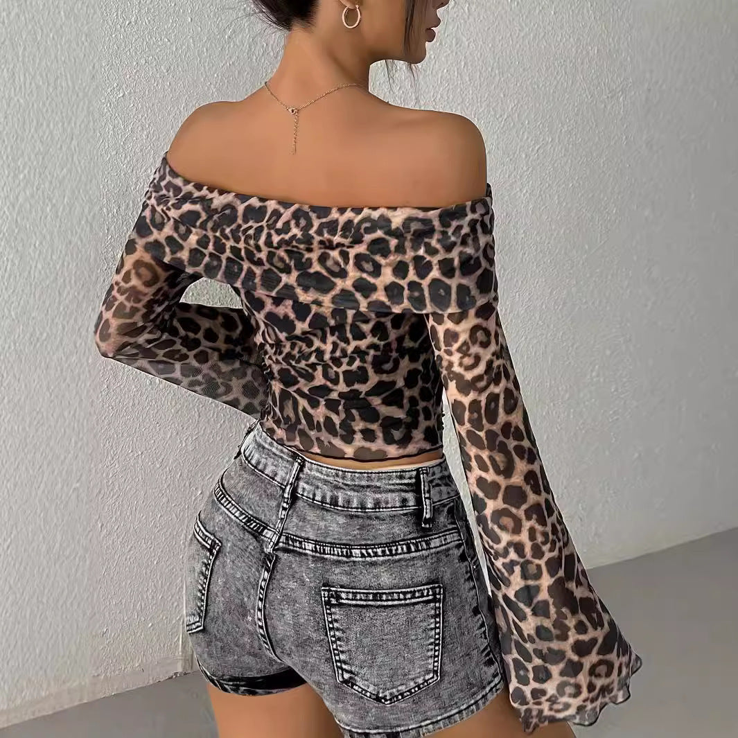 Leopard Print Top Long Sleeve