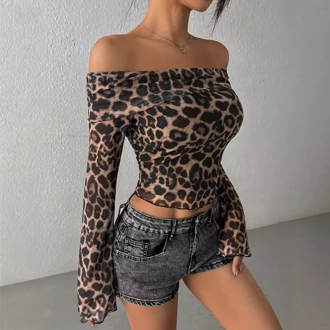Leopard Print Top Long Sleeve